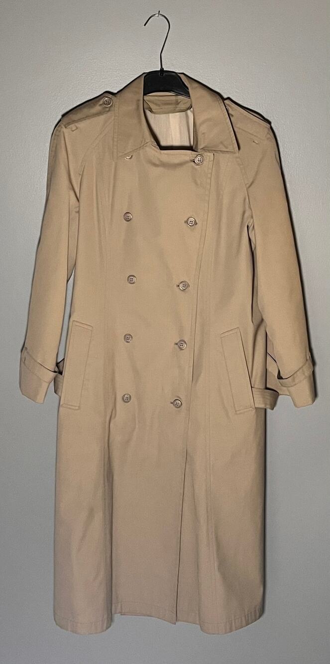 Vintage Women's London Fog Khaki Trench Coat Size 12